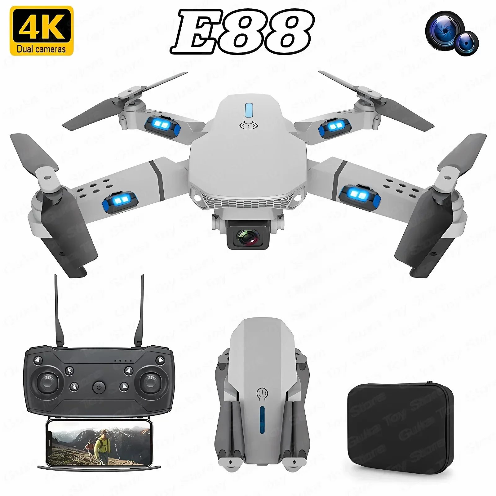 Drone Lidar - E88 Pro WIFI FPV Drone Groothoek