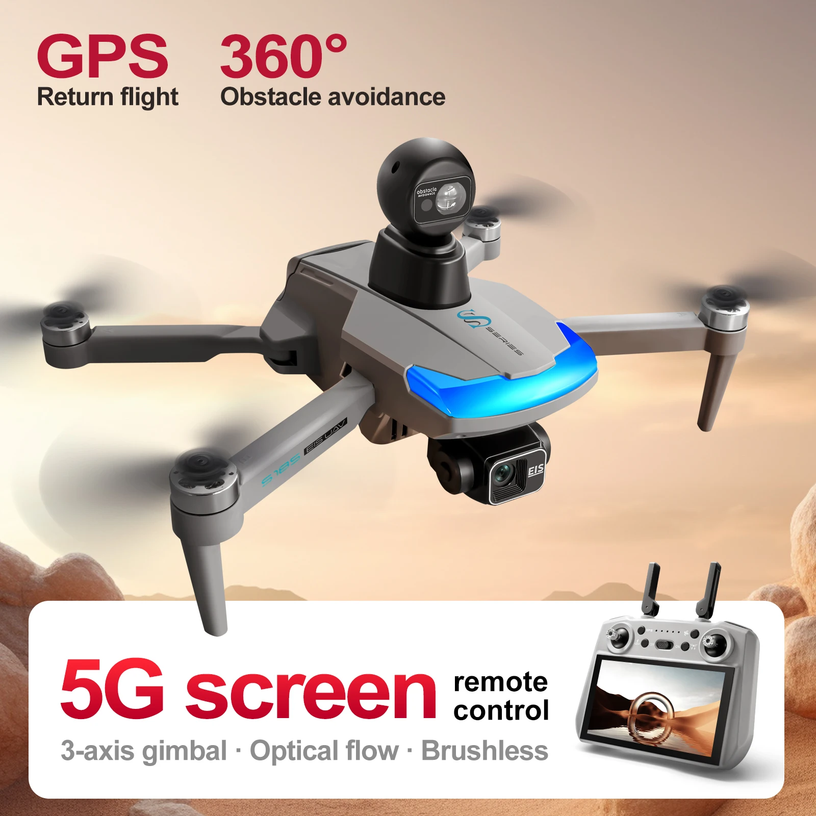 Drone Multispectral - S185 Professionele Drone 2.7K HD Dubbele
