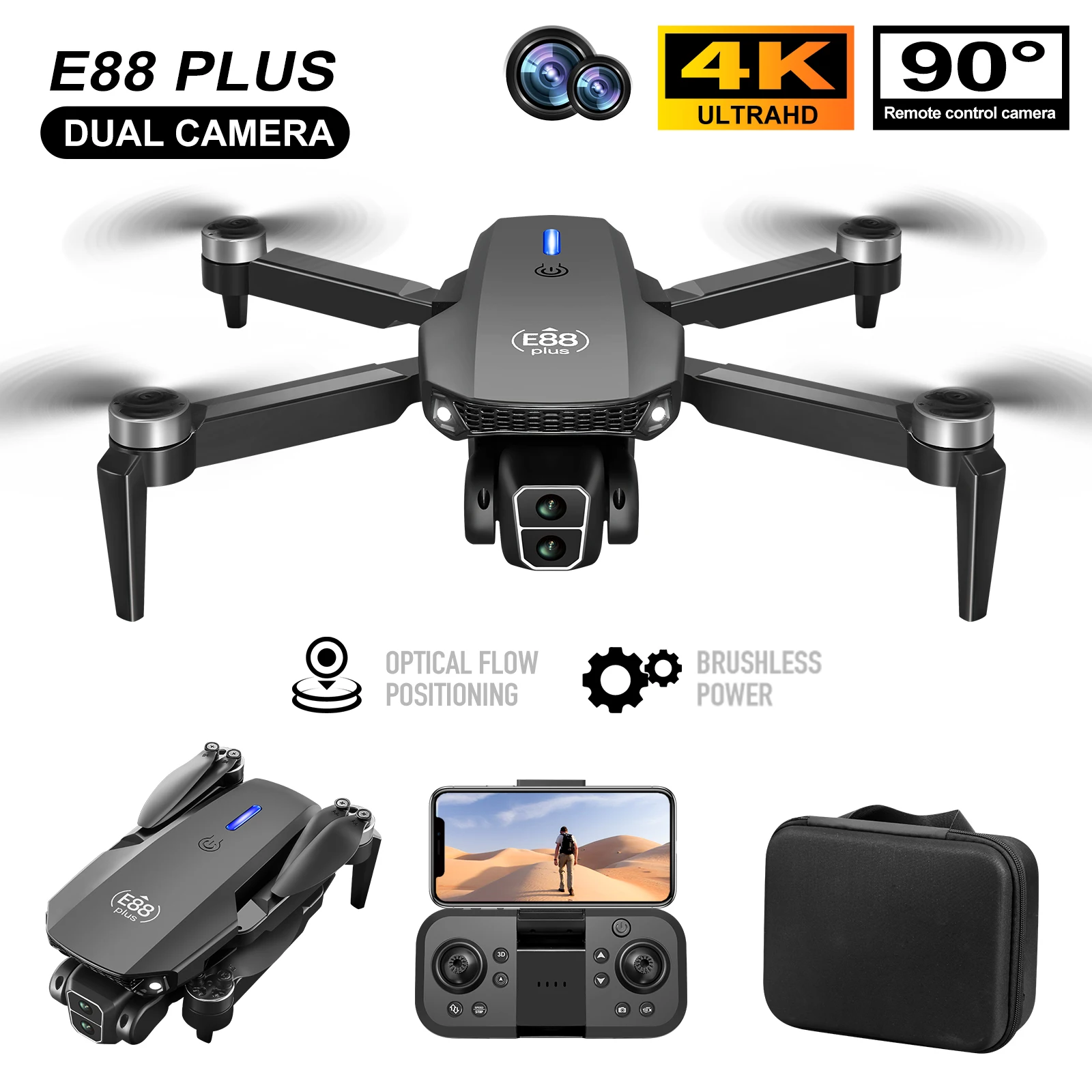 Nieuwe E88 Plus Quadcopter Dro - Drone Lidar recensie en prijs
