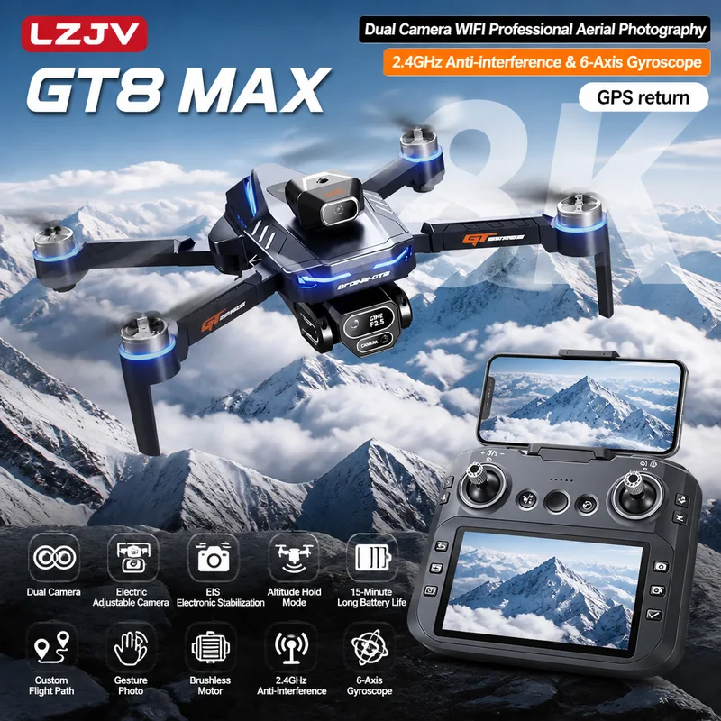 GT8 Max Opvouwbare Drone 8K HD - Drone Surveying recensie en prijs